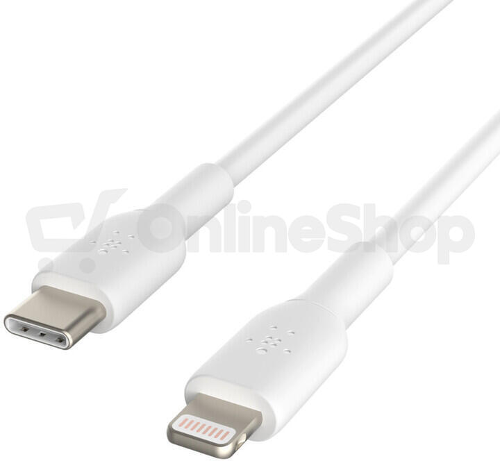 Belkin BELKIN kabel USB - C - Lightning, 1m, bílý (CAA003bt1MWH)
