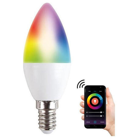 Solight LED SMART WIFI rovka, svka, 5W, E14, RGB, 400lm