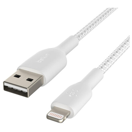 Belkin BOOST CHARGE™ Lightning/USB-A kabel, 15cm, bílý -&nbsp;odolný (foto 1)