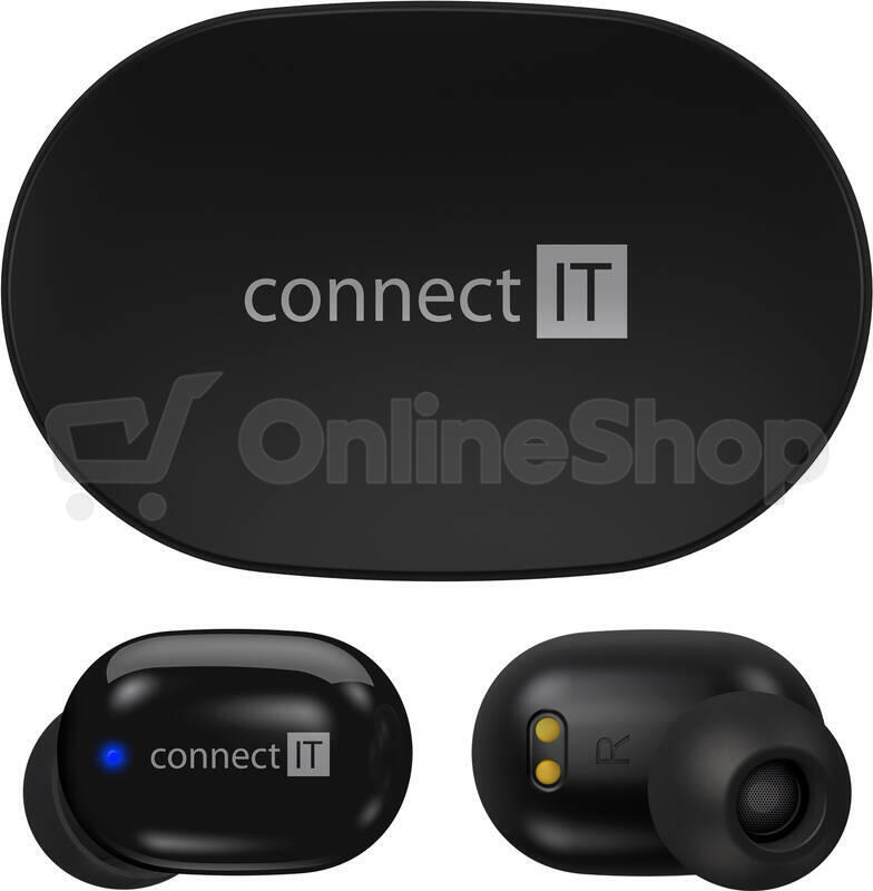 CONNECT IT True Wireless SensorTouch sluchátka do uší s mikrofonem, ČERNÁ (CEP-7100-BK)