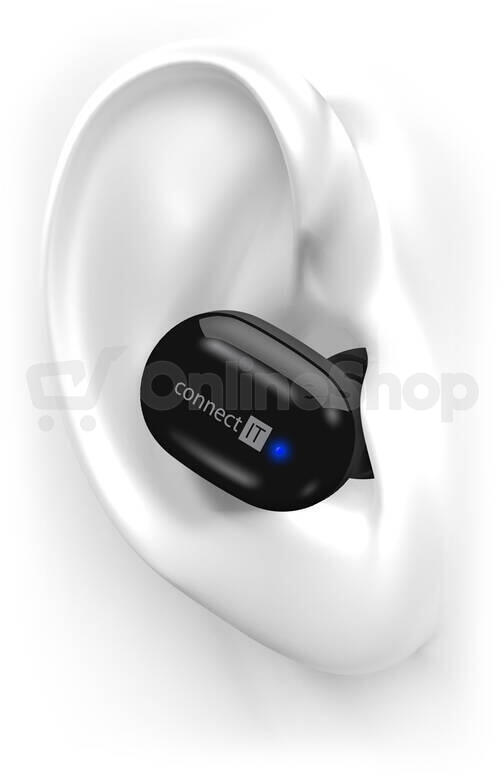 CONNECT IT True Wireless SensorTouch sluchátka do uší s mikrofonem, ČERNÁ (CEP-7100-BK)