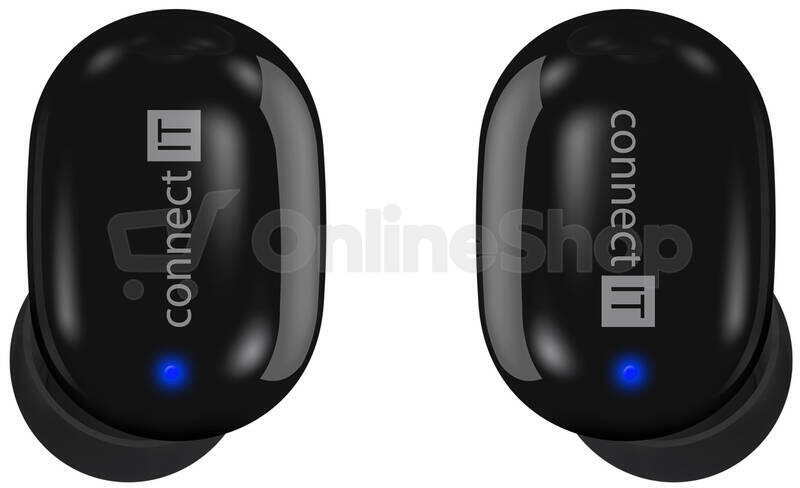 CONNECT IT True Wireless SensorTouch sluchátka do uší s mikrofonem, ČERNÁ (CEP-7100-BK)