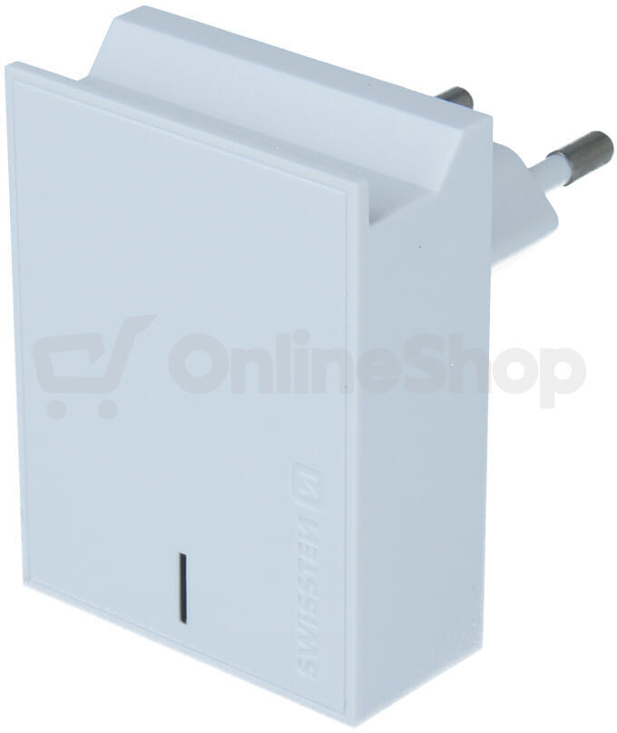 SWISSTEN SÍŤOVÝ ADAPTÉR 1x USB-A 22,5W, SUPER CHARGE BÍLÝ