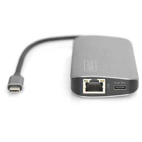 Digitus 8portov dokovac stanice USB-C, 2xUSB3.0, 1xRJ45, 2xHDMI, 1xPD, 1xMicro SD, 1xSD, ed (foto 2)