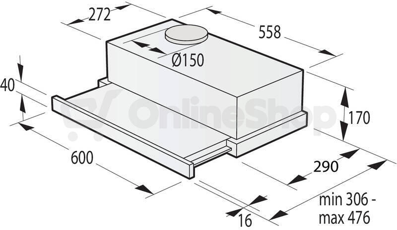 Odsavač par Gorenje TH60E3B G400