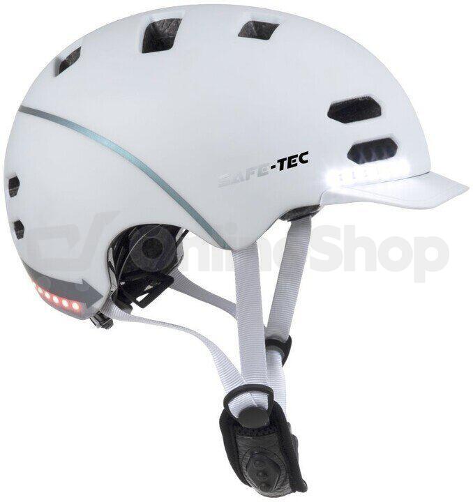 Chytrá helma Safe-Tec SK8 White S (53cm - 55cm)