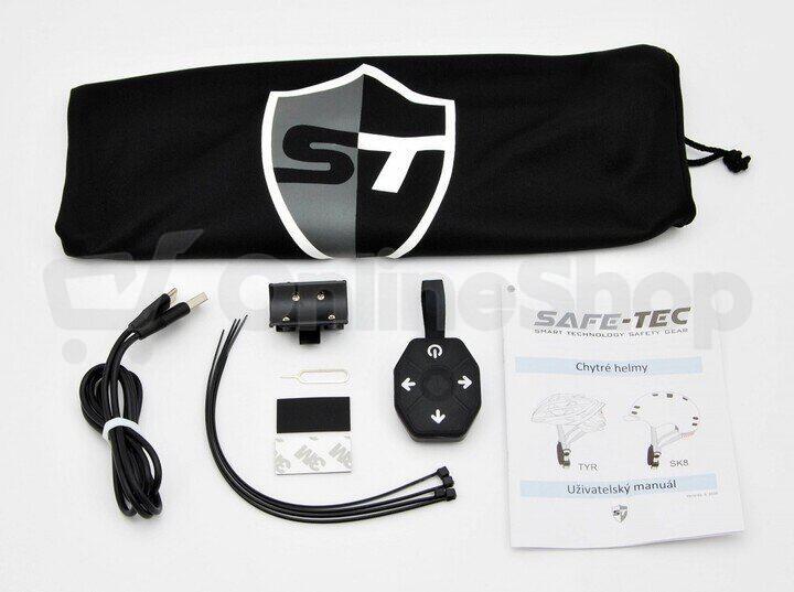 Chytrá helma Safe-Tec SK8 White S (53cm - 55cm)