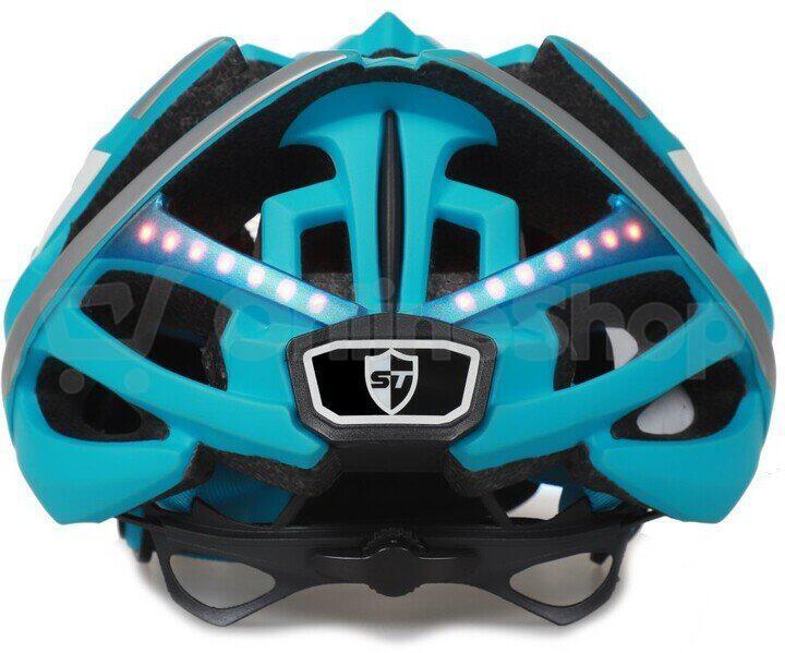 Chytrá cyklistická helma Safe-Tec TYR 2 Turquoise M (55cm - 58cm)
