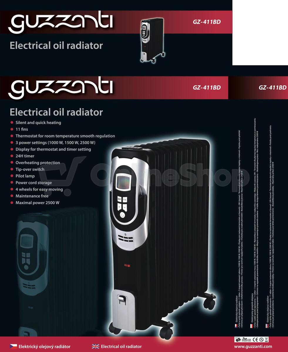 Olejový radiátor Guzzanti GZ 411BD