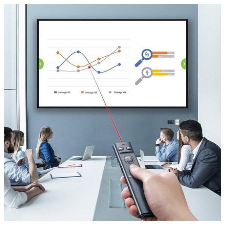 Baseus Orange Dot Multifunctionale remote control for presentation, with a laser pointer