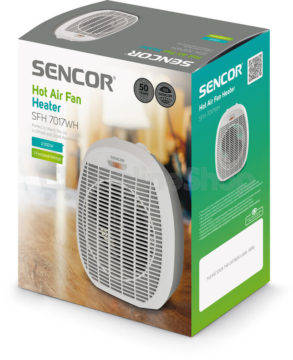 Teplovzdušný ventilátor Sencor SFH 7017WH