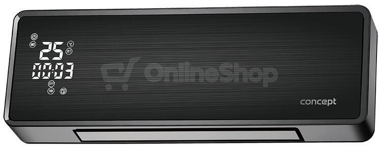 Nástěnné keramické topidlo Concept QH4001, černá