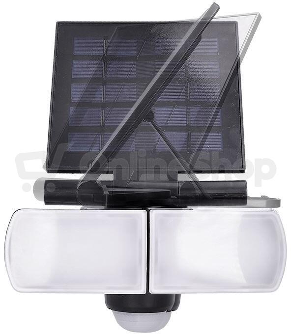 Solight LED solární osvětlení se senzorem, 8W, 600lm, Li-on, černá