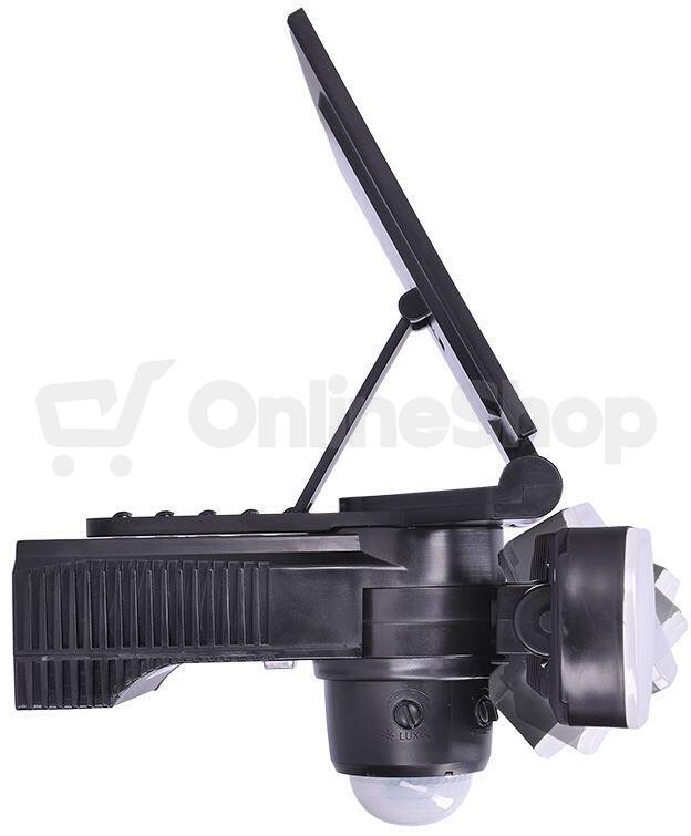 Solight LED solární osvětlení se senzorem, 8W, 600lm, Li-on, černá