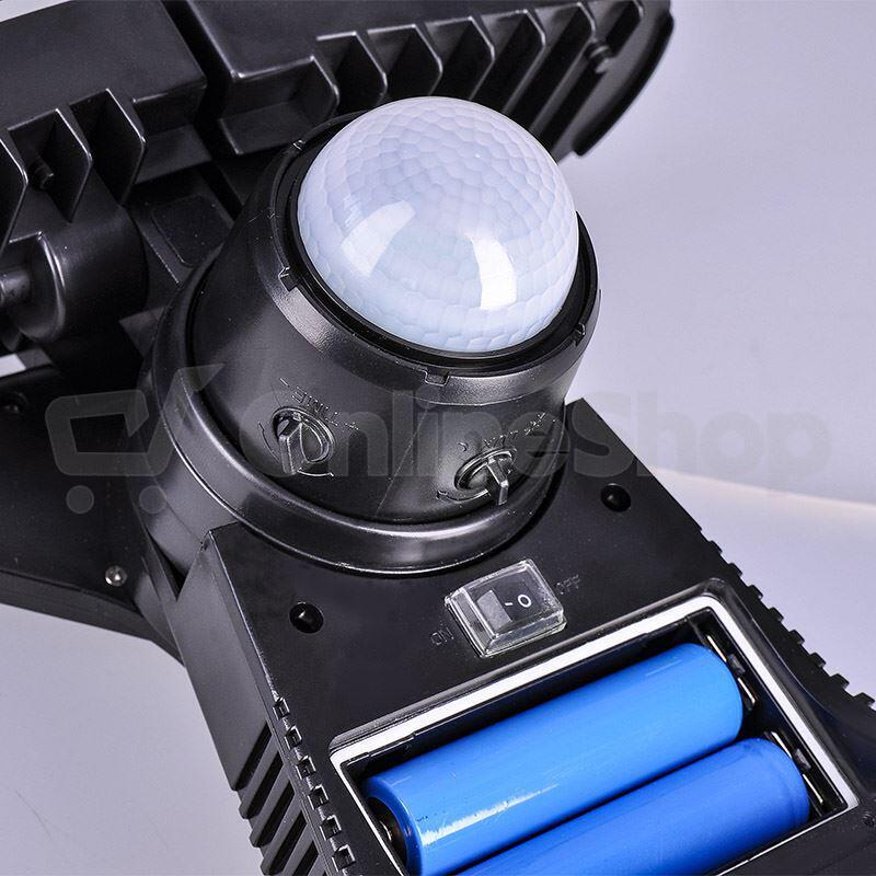 Solight LED solární osvětlení se senzorem, 8W, 600lm, Li-on, černá