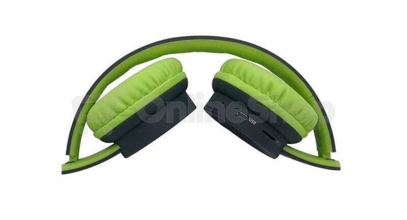 Bluetooth sluchátka ALIGATOR AH02, FM, SD karta, černo/zelená