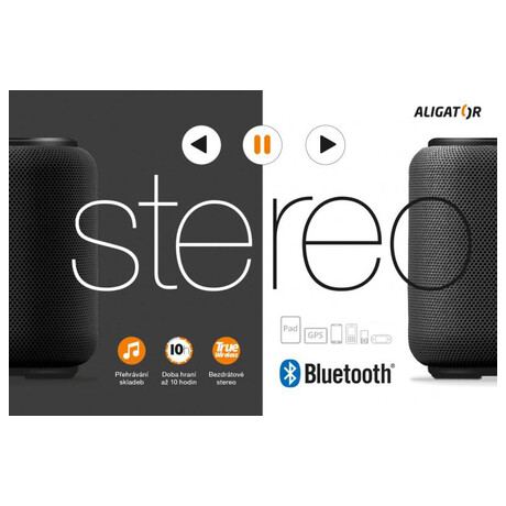Aligator STEREO ABS3 ČERNÝ (foto 6)