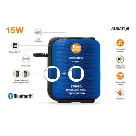 Aligator ABS3, micro SD, modrá (foto 3)