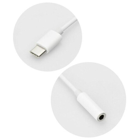 Aligator Adaptér USB-C - jack 3,5mm bílý