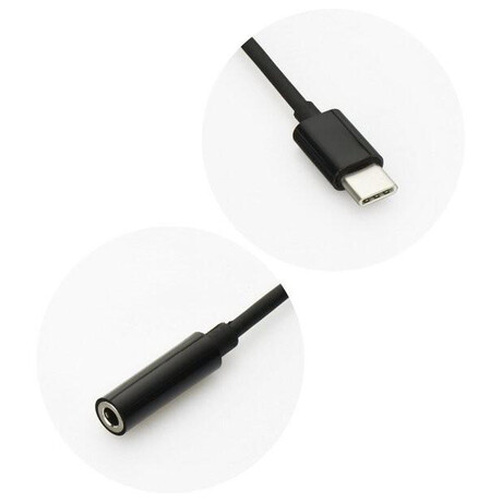 Aligator Adaptér USB-C - jack 3,5mm černý