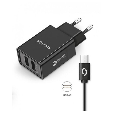 Aligator CD&nbsp;ALI USB-C 2xUSB výstup, 2,4A, smart IC, černá (foto 1)