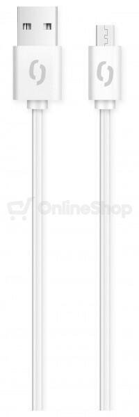 Datový kabel ALIGATOR 2A micro USB 2m, bílý