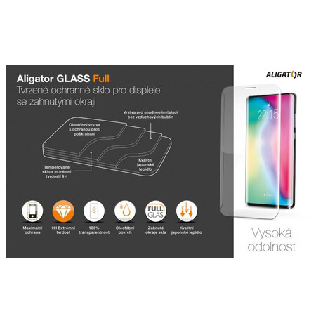 Aligator Ochrana displeje GLASS FULL COVER Apple iPhone X/XS, iPhone 11 Pro ern