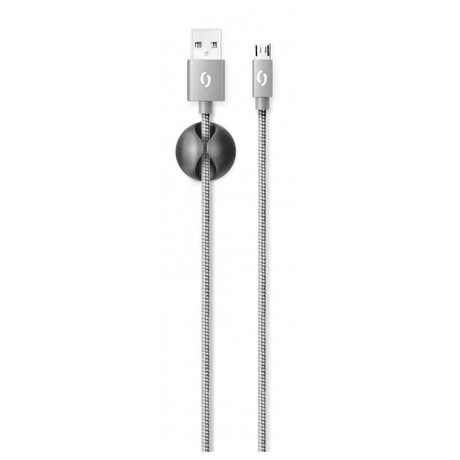 Datový kabel ALIGATOR PREMIUM 2A, Micro USB šedý