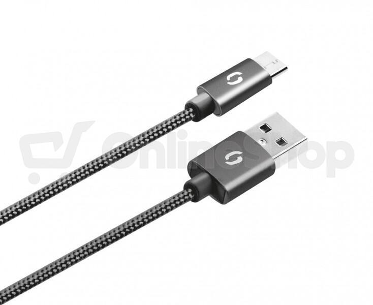 Datový kabel ALIGATOR PREMIUM 2A, Micro USB 50cm černý