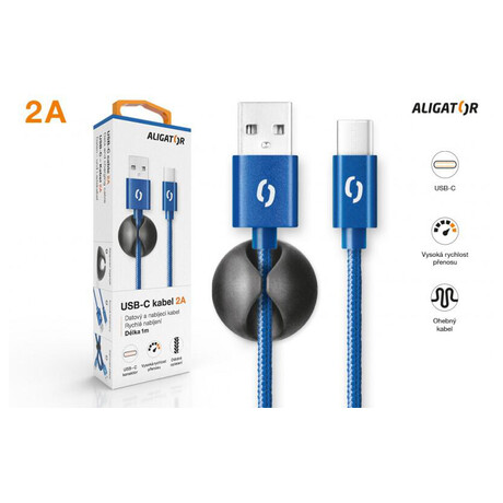 Aligator PREMIUM 2A, USB-C modrý (foto 5)