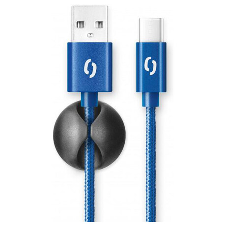 Datový kabel ALIGATOR PREMIUM 2A, USB-C 2m modrý