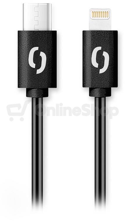 Datový kabel ALIGATOR POWER 3A, USB-C/Lightning, 1m černý