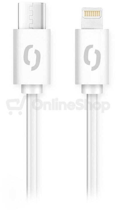 Datový kabel ALIGATOR POWER 3A, USB-C/Lightning, 1m bílý