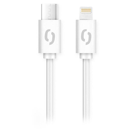Datový kabel ALIGATOR POWER 3A, USB-C/Lightning, 1m bílý