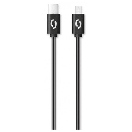 Datový kabel ALIGATOR POWER 3A, USB-C/micro USB 1m černý