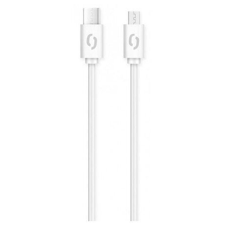 Datový kabel ALIGATOR POWER 3A, USB-C/micro USB 1m bílý