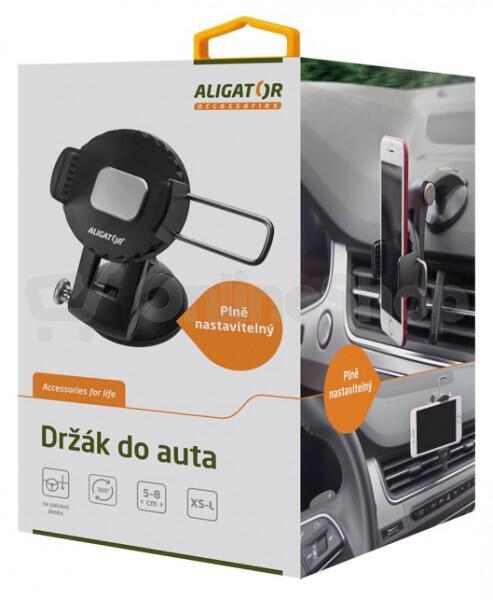 ALIGATOR HA03 Držák do auta s?automatickým uchycením 2v1