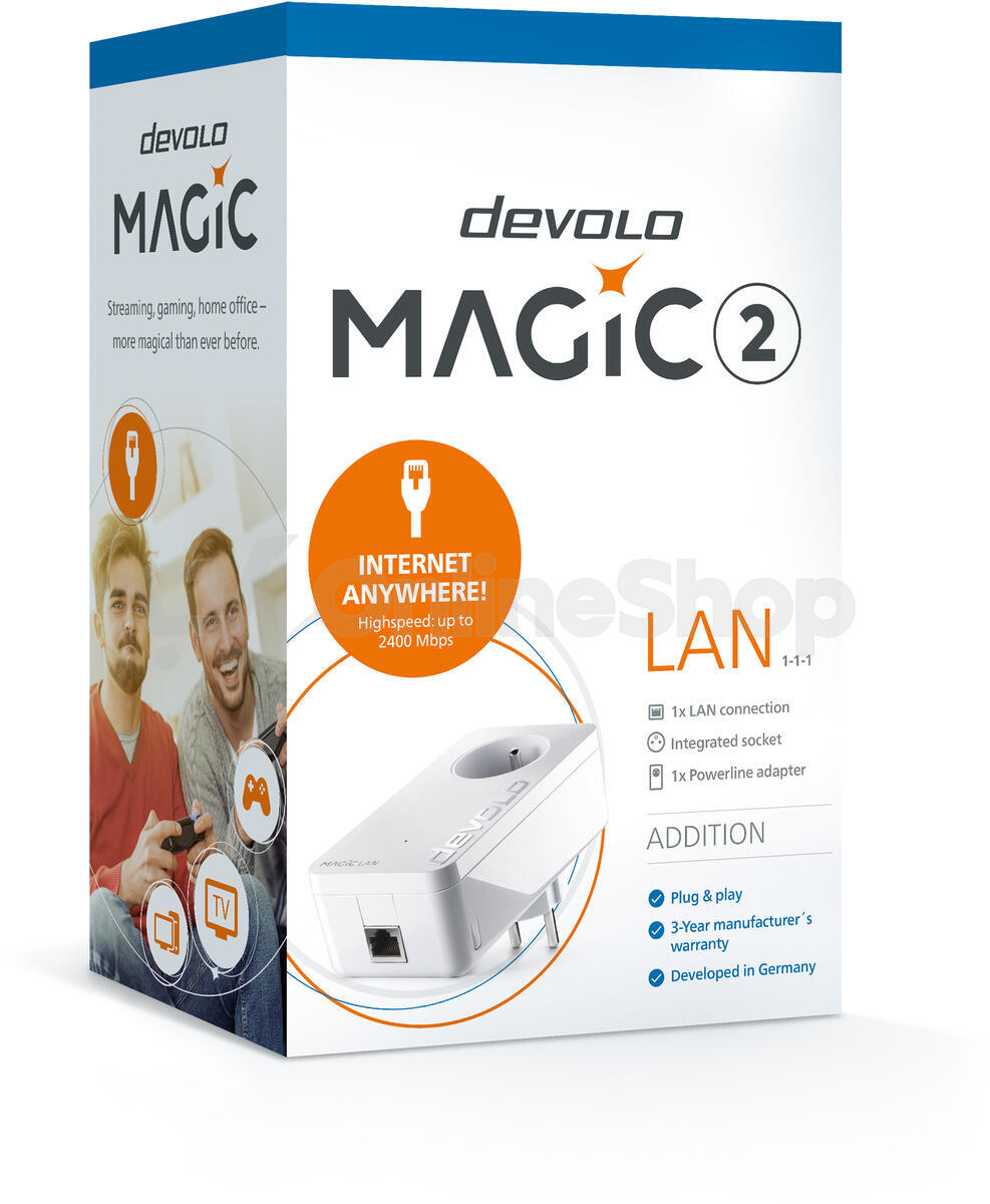 Devolo Magic 2 LAN 1-1-1 Addition rozšiřující modul 2400 Mbps (8256)