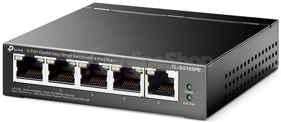TP-Link TL-SG105PE 5xGb (4xPOE+) 65W Easy Smart Switch