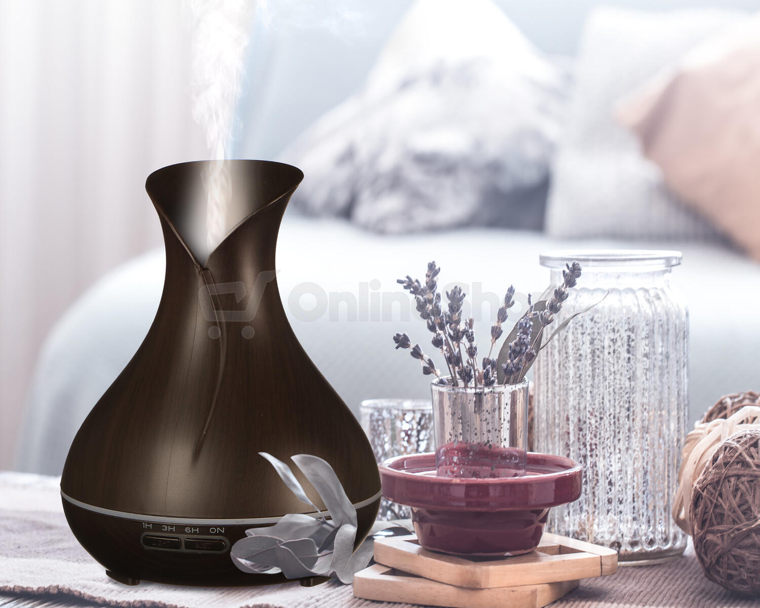 Aroma difuzer Sixtol Vulcan, tmavé dřevo, 350ml