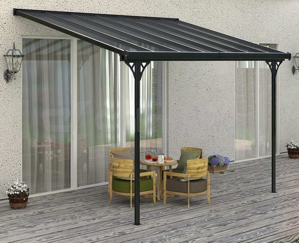 Pergola ROJA BRUCE F - šedý polykarbonát