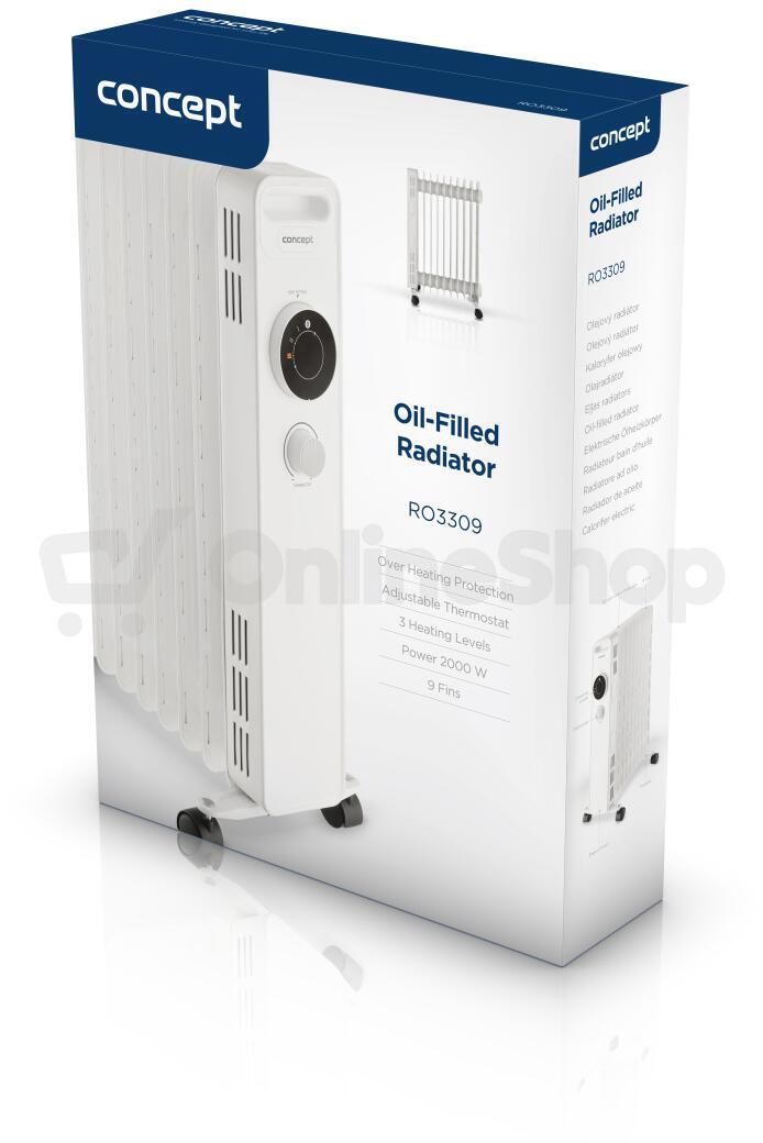Olejový radiátor Concept RO3309, 2000 W