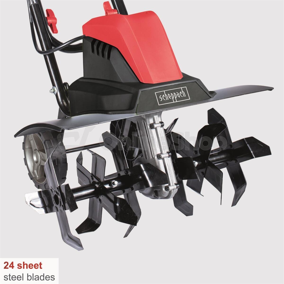 Scheppach MTE 460, kultivátor s elektrickým motorem 1500 W