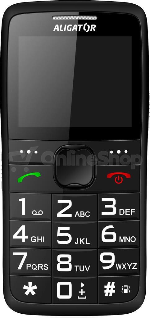 ALIGATOR A675 Senior černý + nabíjecí stojánek