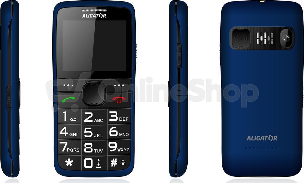 ALIGATOR A675 Senior modrý + nabíjecí stojánek