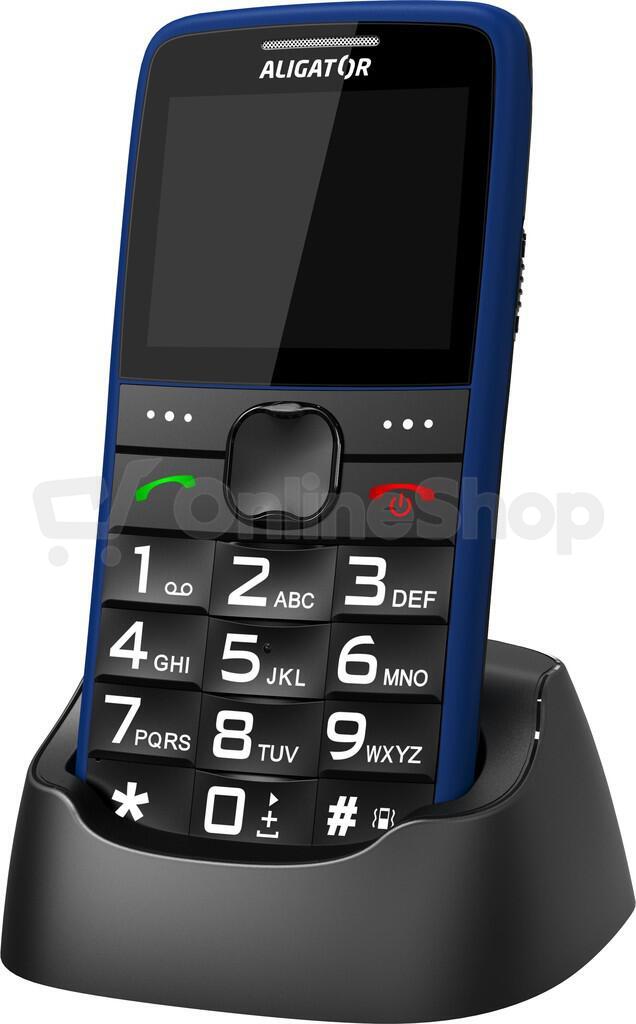 ALIGATOR A675 Senior modrý + nabíjecí stojánek