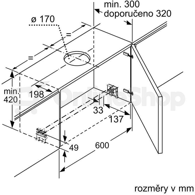 Odsavač par BOSCH DFR067A52
