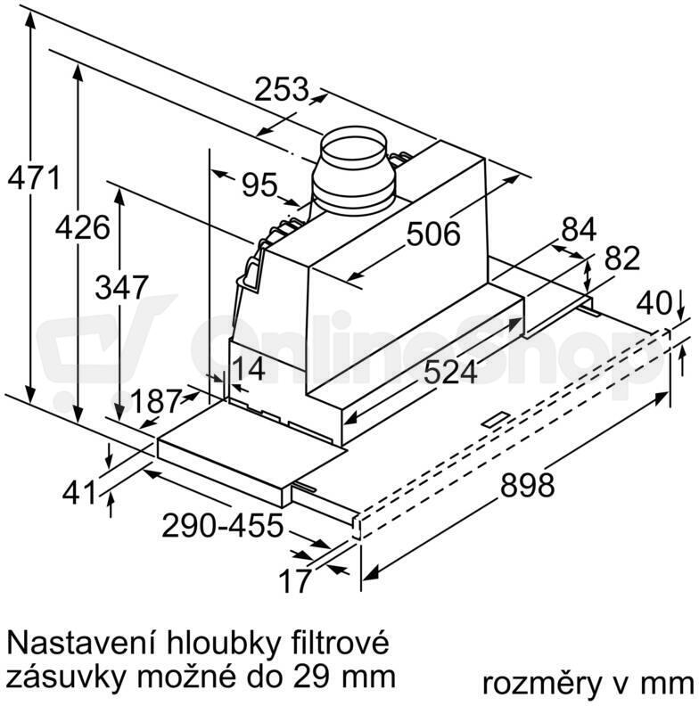 Odsavač par BOSCH DFR097A52