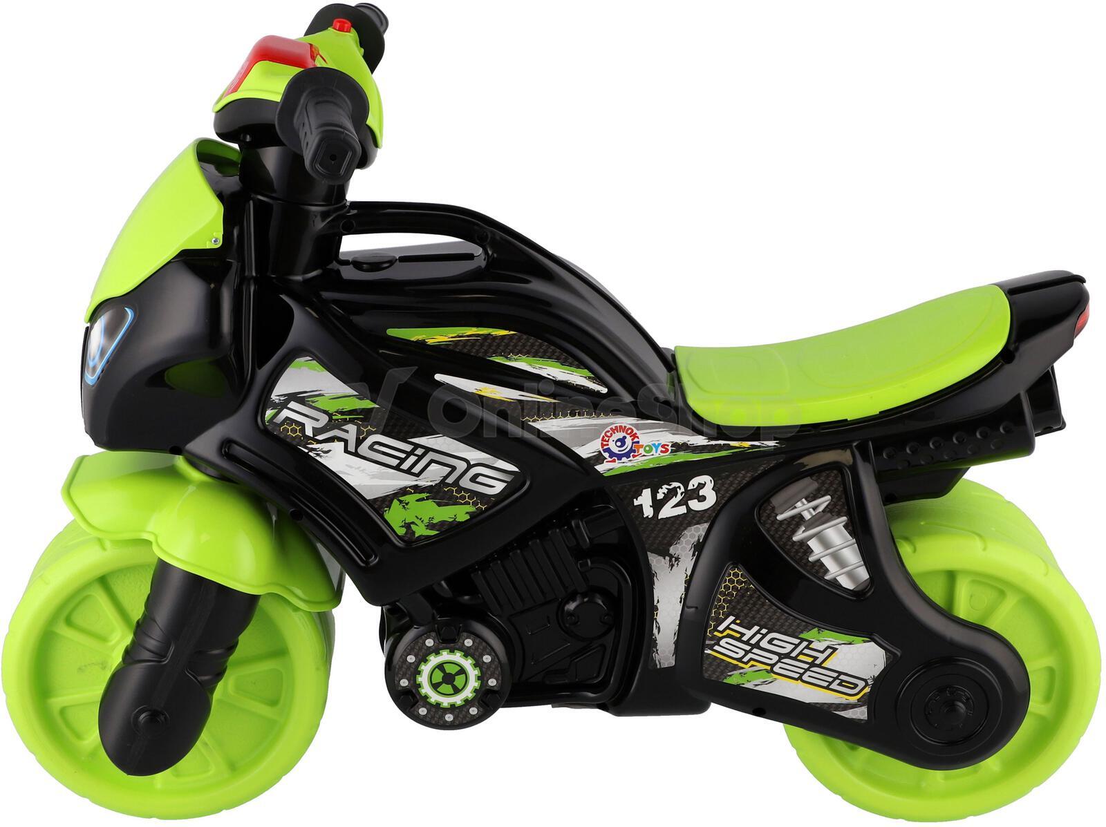 Odrážedlo Teddies motorka zeleno-černá