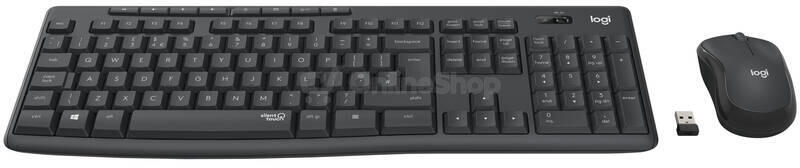 Klávesnice s myší Logitech MK295 Silent, CZ/SK, graphite